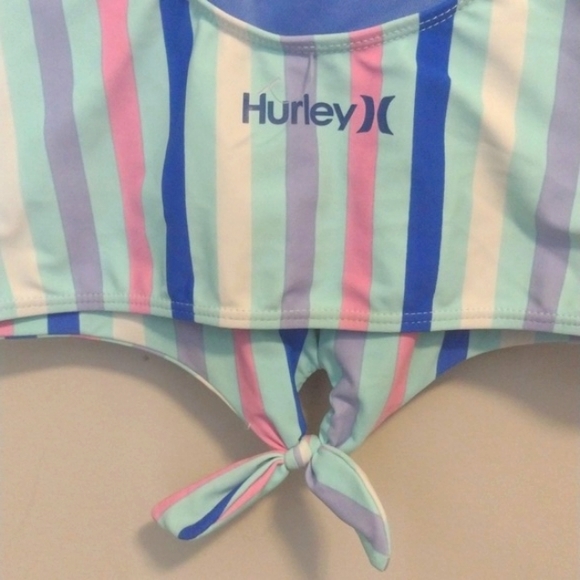 🆕Plus HURLEY Bow Back Striped Bikini & SHEIN CURVE Tie-Dye Ruffle BANDO Set!! - Picture 7 of 10